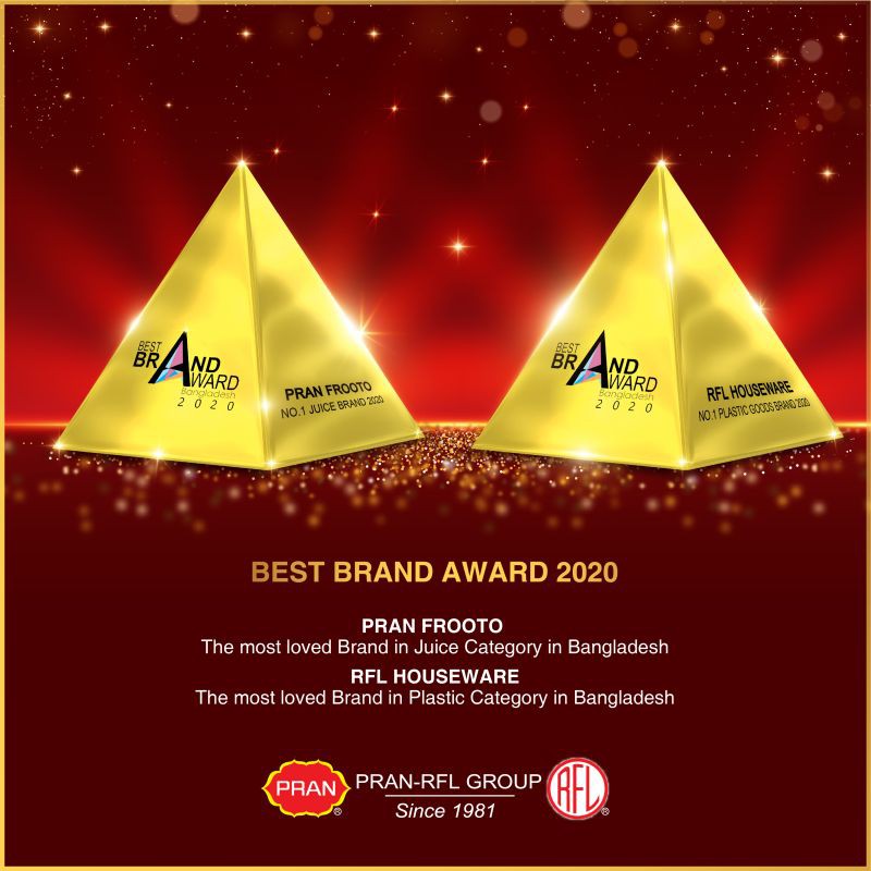 Bangladesh's PRAN FROOTO has won the best brand award of 2020