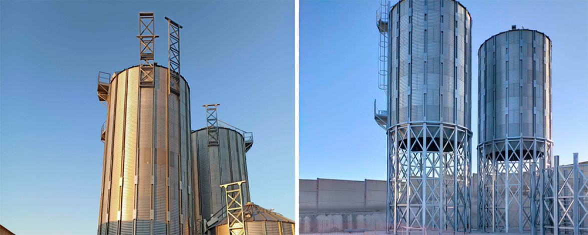 Raw materials storage plant at PROCAVI feed mill in Spain