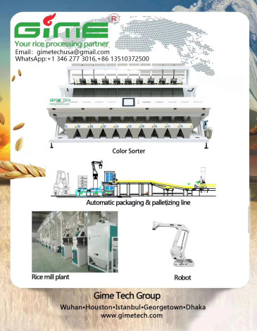 Gime Tech rice processing equipment and color sorter