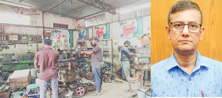 Paritosh Malo of Faridpur made 31 types of modern agricultural machinery