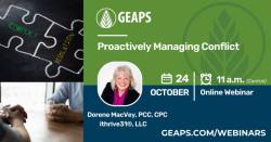 We All Experience Conflict Gain Skills to Manage Workplace Conflict in Upcoming GEAPS Webinar
